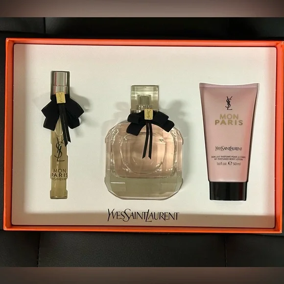 YVES SAINT LAURENT MON PARIS 3PC SET (BRAND NEW IN BOX, NEVER USED)